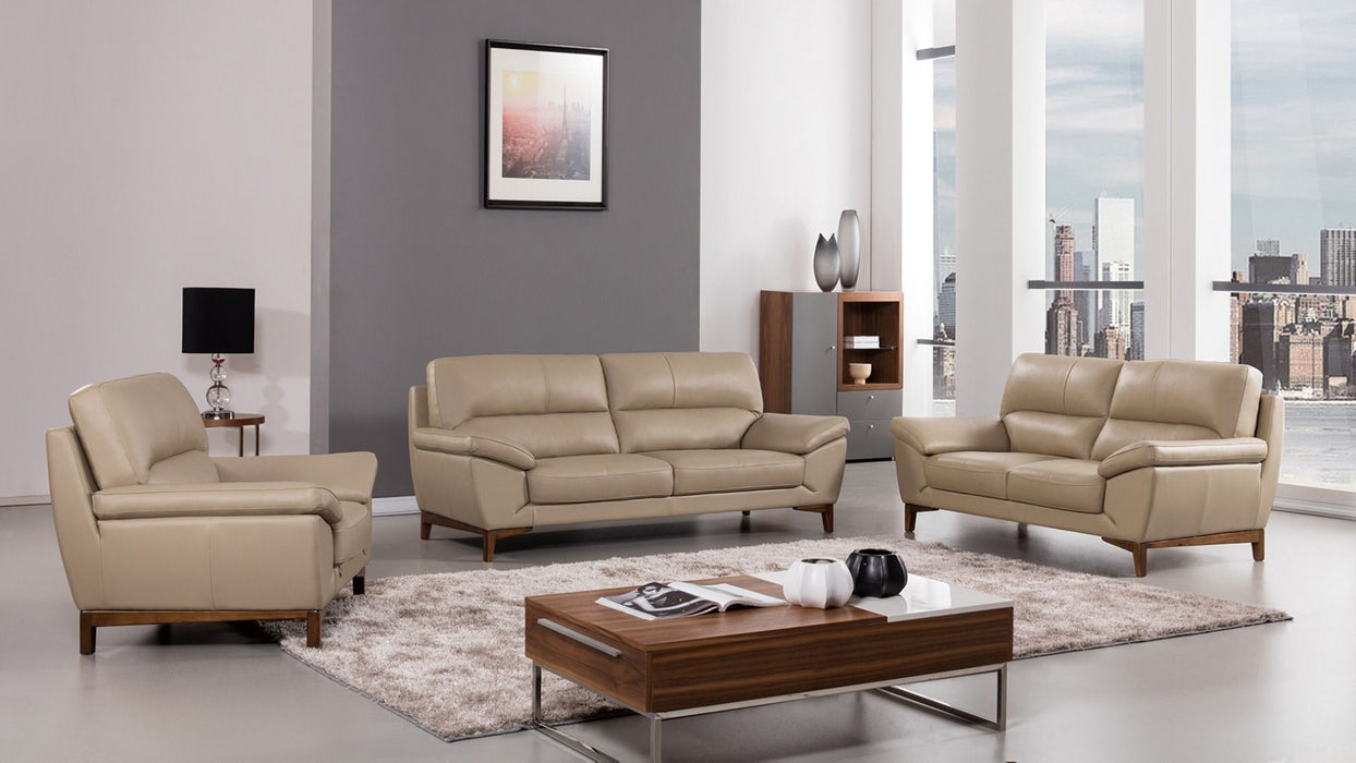 American Eagle Furniture - EK080 Tan Italian Leather Sofa - EK080-TAN-SF - GreatFurnitureDeal