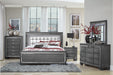 Homelegance - Allura 5 Piece Full Bedroom Set with LED Lighting in Gray - 1916FGY-1-5SET - GreatFurnitureDeal