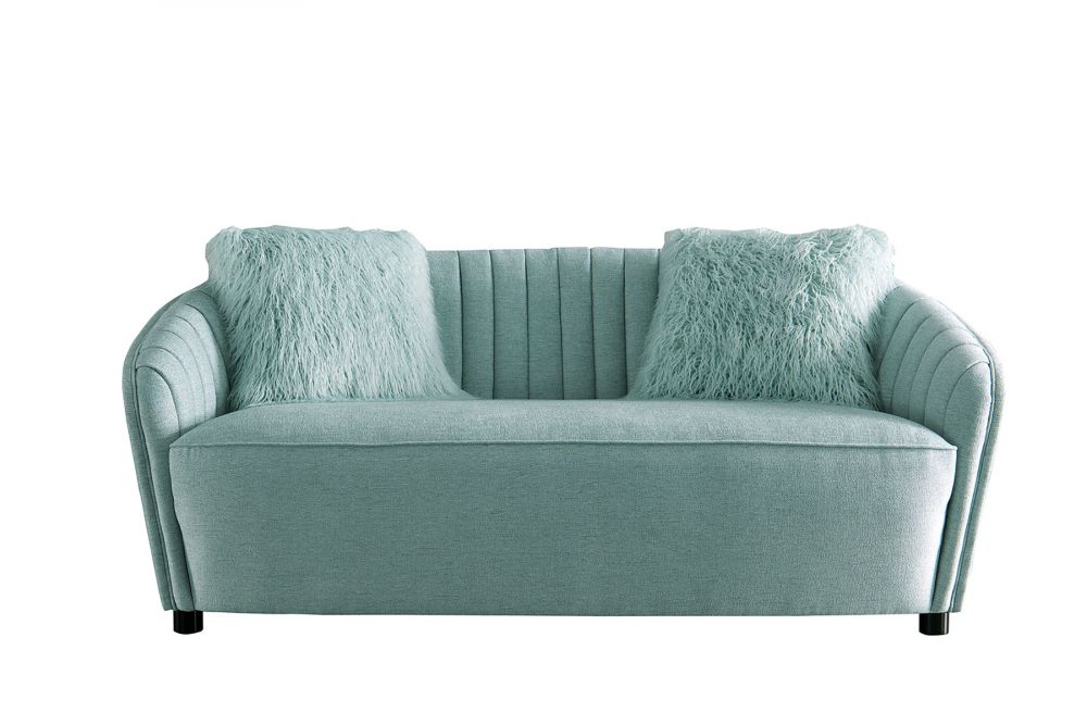 American Eagle Furniture - AE3801 Light Green Fabric Loveseat - AE3801-LS - GreatFurnitureDeal