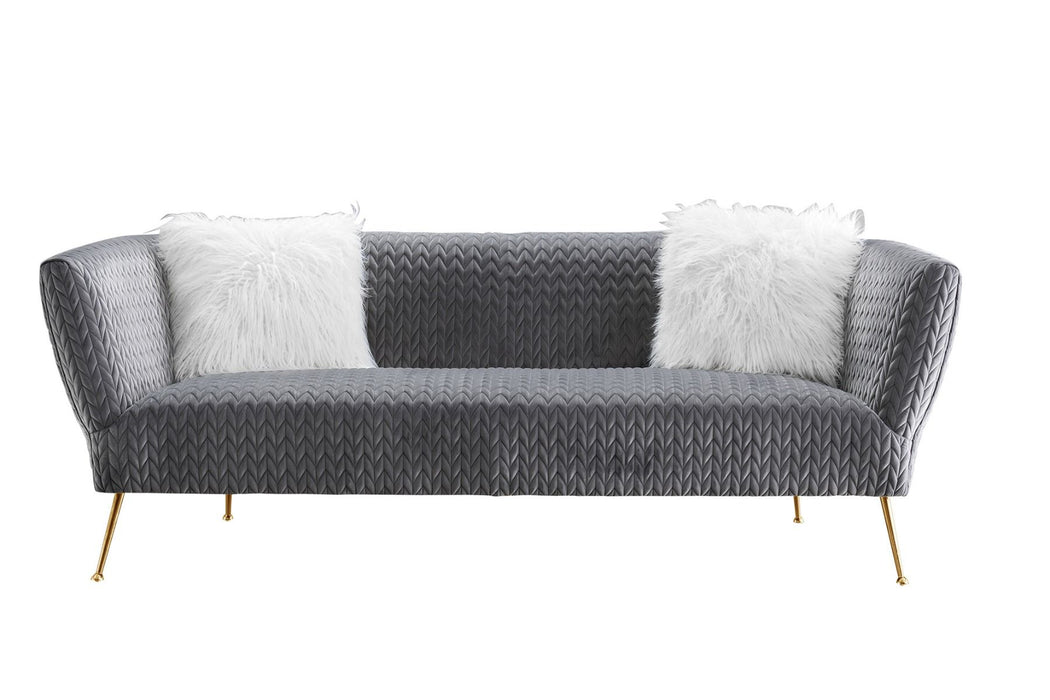 American Eagle Furniture - AE3805 - 2 Piece Sofa Set in Grey - AE3805-SET - GreatFurnitureDeal