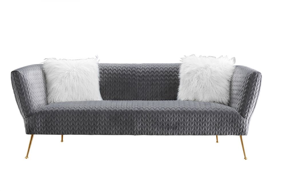 American Eagle Furniture - AE3805 Grey Fabric Sofa - AE3805-SF