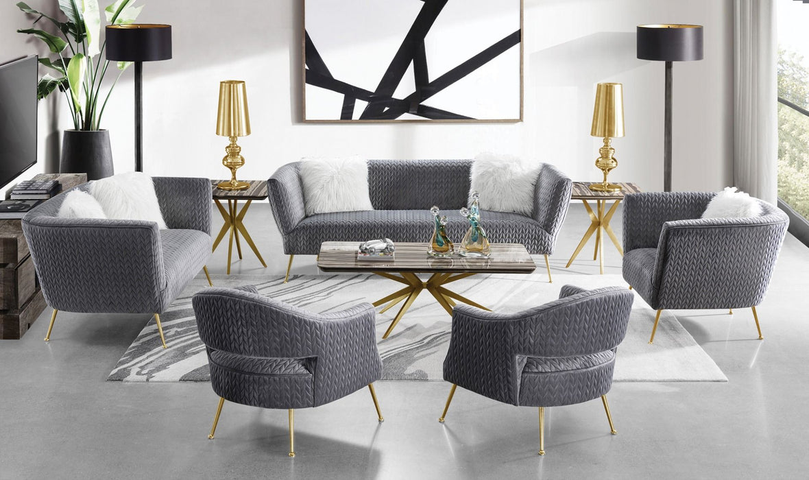 American Eagle Furniture - AE3805 - 2 Piece Sofa Set in Grey - AE3805-SET - GreatFurnitureDeal