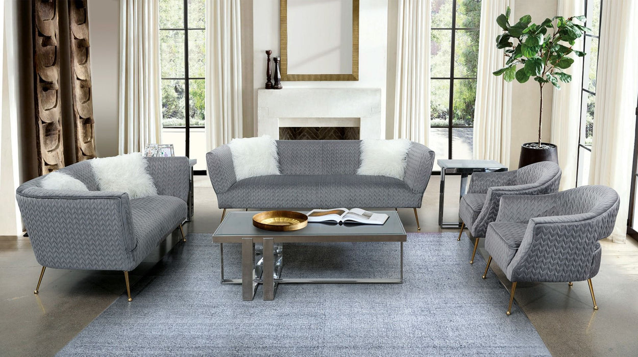 American Eagle Furniture - AE3805 - 2 Piece Sofa Set in Grey - AE3805-SET - GreatFurnitureDeal