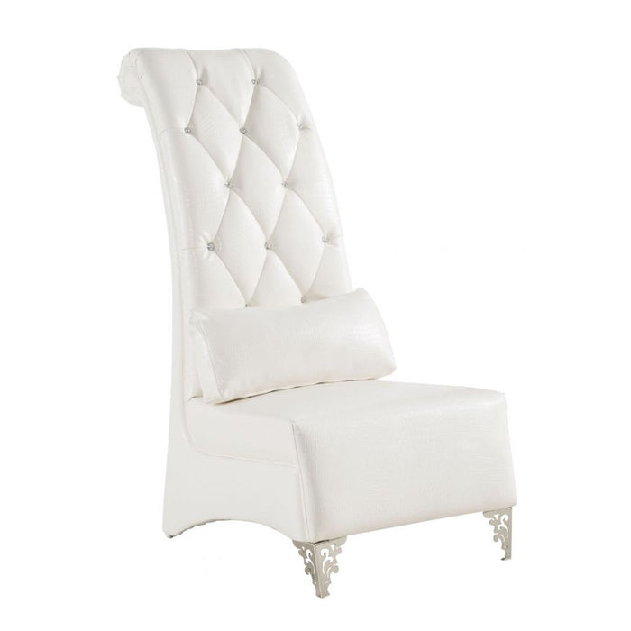 American Eagle Furniture - AE505 White Faux Leather Accent Chair - AE505-W - GreatFurnitureDeal