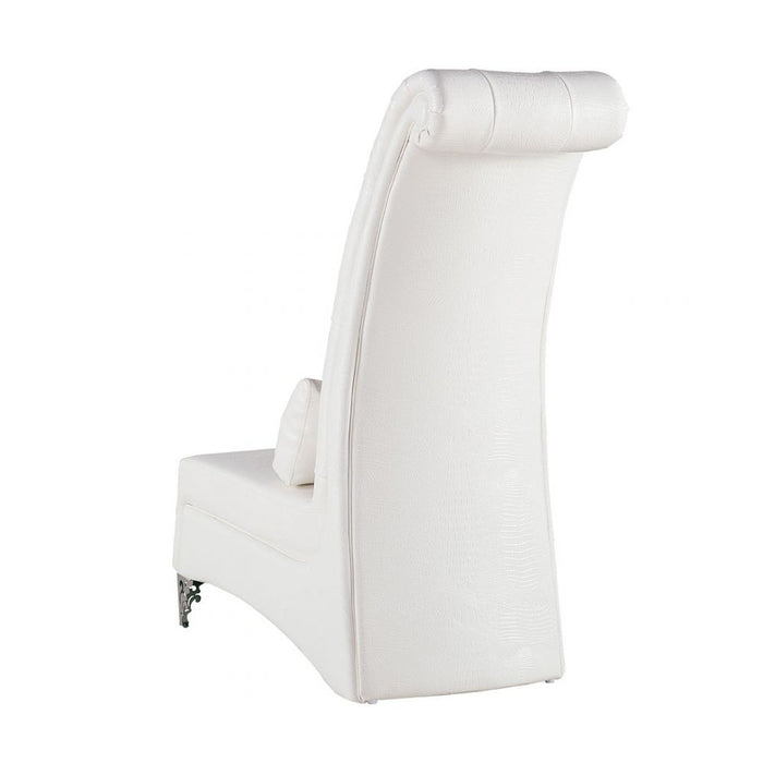 American Eagle Furniture - AE505 White Faux Leather Accent Chair - AE505-W