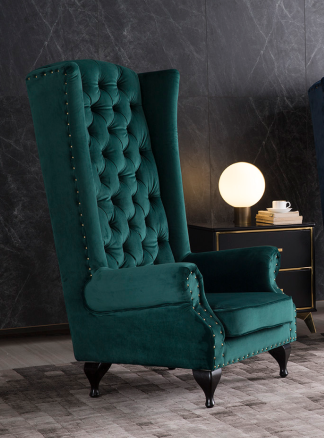American Eagle Furniture - AE506 Green Fabric Accent Chair - AE506-GN