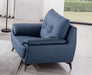 American Eagle Furniture - AE628 Blue Microfiber Leather Chair - AE628-Blue-CHR - GreatFurnitureDeal