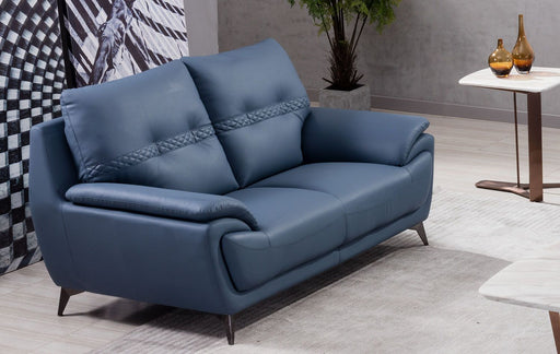 American Eagle Furniture - AE628 Blue Microfiber Leather 2 Piece Sofa Set - AE628-Blue - SL - GreatFurnitureDeal