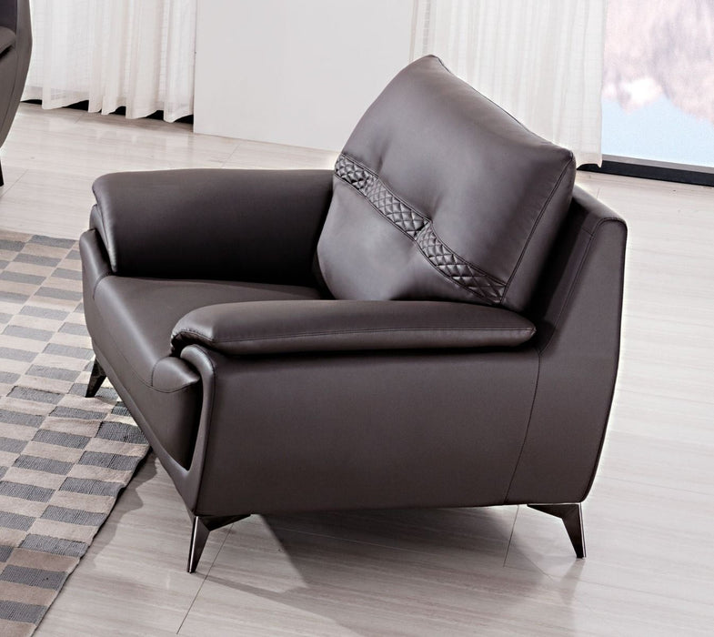 American Eagle Furniture - AE628 Dark Brown Microfiber Leather Chair - AE628-DB-CHR - GreatFurnitureDeal
