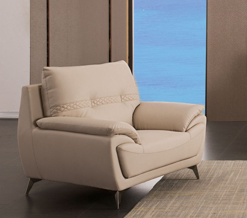 American Eagle Furniture - AE628 Light Ash Gray Microfiber Leather 3 Piece Living Room Set - AE628-LAG - SLC - GreatFurnitureDeal