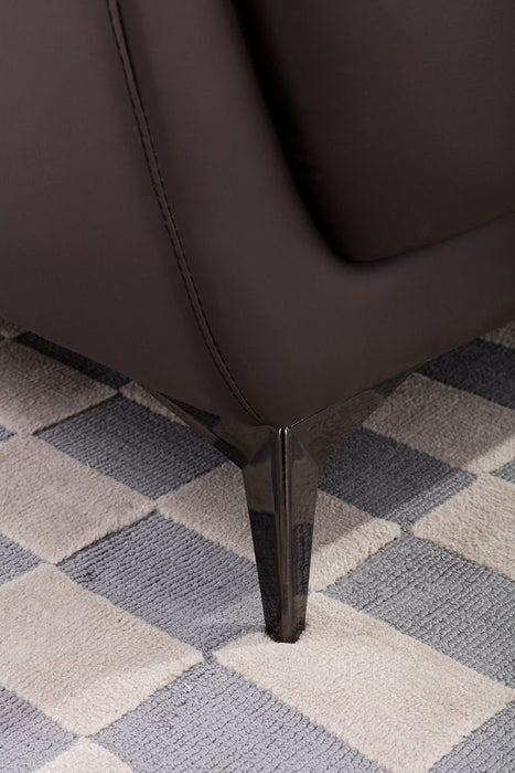 American Eagle Furniture - AE628 Dark Brown Microfiber Leather Chair - AE628-DB-CHR