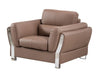American Eagle Furniture - AE690 Taupe Microfiber Leather Chair - AE690-TPE-CHR - GreatFurnitureDeal
