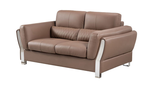 American Eagle Furniture - AE690 Taupe Microfiber Leather 3 Piece Living Room Set - AE690-TPE- SLC - GreatFurnitureDeal