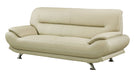 American Eagle Furniture - AE709-CRM Khaki Faux Leather 2 Piece Sofa Set - AE709-CRM- SL - GreatFurnitureDeal
