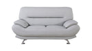 American Eagle Furniture - AE709 Light Gray Faux Leather 2 Piece Sofa Set - AE709-LG- SL - GreatFurnitureDeal