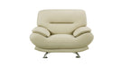 American Eagle Furniture - AE709-CRM Khaki Faux Leather 3 Piece Living Room Set - AE709-CRM- SLC - GreatFurnitureDeal
