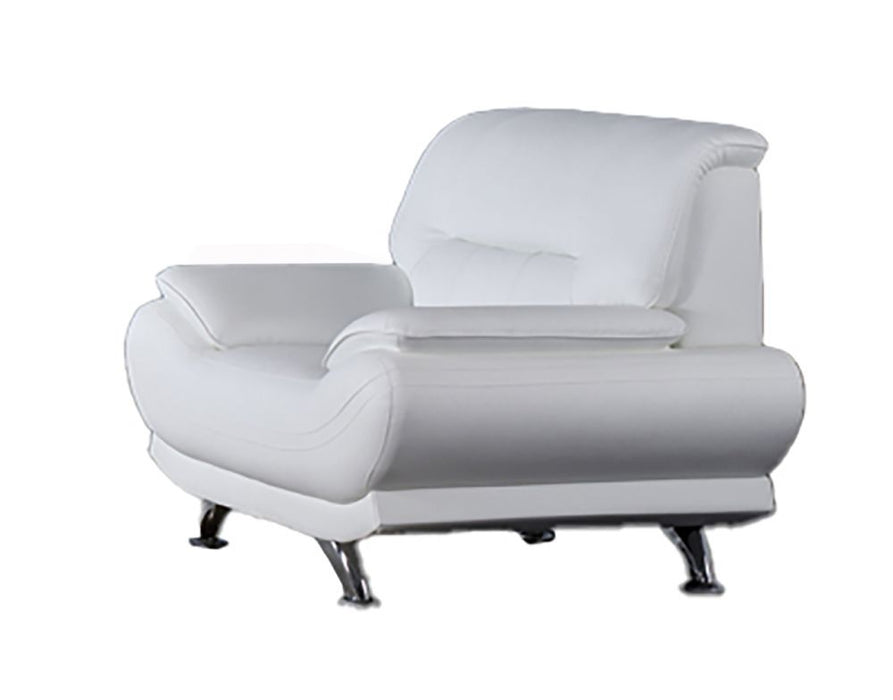 American Eagle Furniture - AE709 White Faux Leather Chair - AE709-W-CHR - GreatFurnitureDeal