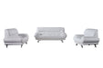 American Eagle Furniture - AE709 White Faux Leather 2 Piece Extra Long Sofa Set - AE709-W-SL - GreatFurnitureDeal