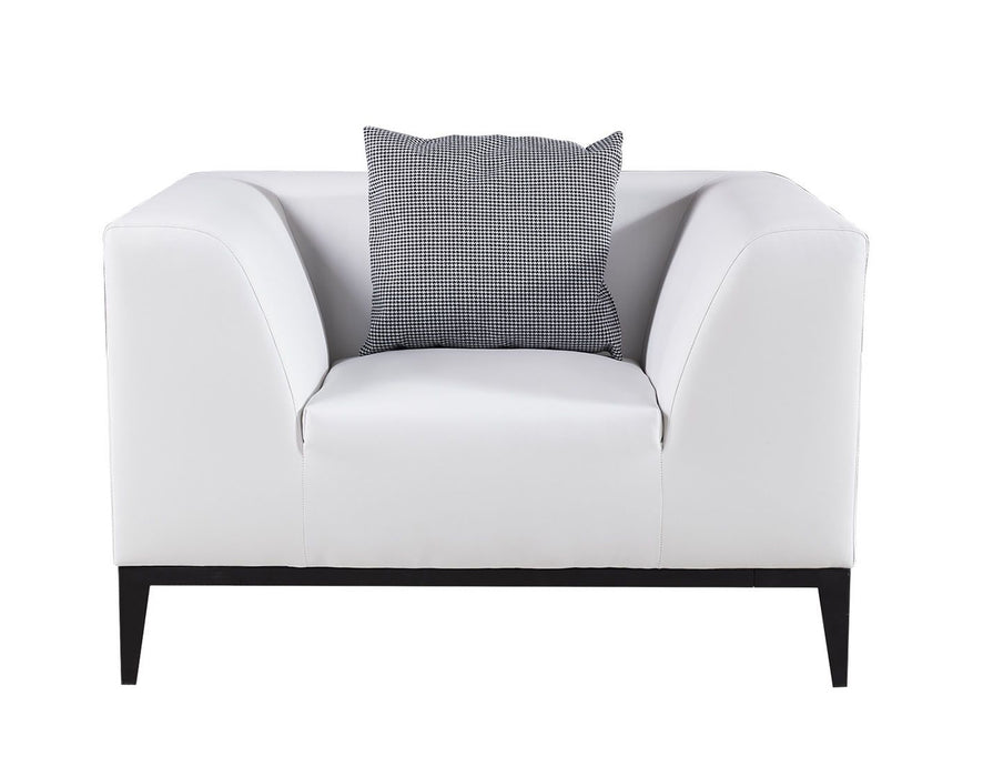 American Eagle Furniture - AE-D820 White Faux Leather Chair - AE-D820-W-CHR