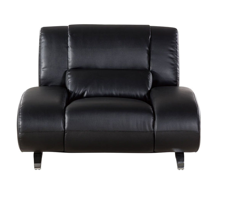 American Eagle Furniture - AE728 Black Faux Leather Chair - AE728-BK-CHR
