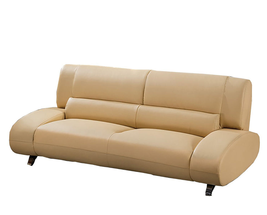 American Eagle Furniture - AE728 Yellow Faux Leather Sofa - AE728-YO-SF