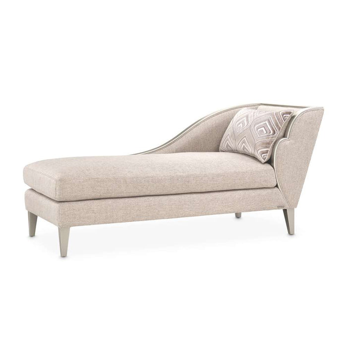 AICO Furniture - Camden Court Chaise in Platinum - 9005842-FLAX-125