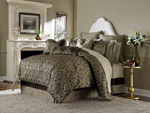 AICO Furniture - Imperial Bronze 10 piece King Comforter Set - AIC-BCS-KS10-IMPERL-BRZ - GreatFurnitureDeal