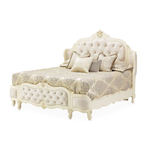 AICO Furniture - Lavelle"California King Wing Mansion Bed, in Classic Pearl - 54000CCKWM-113 - GreatFurnitureDeal