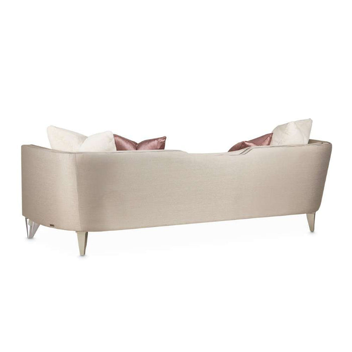 AICO Furniture - Linea"Sofa Metallic in Silver Mist - NLRU-LNEA815-MTL-823 - GreatFurnitureDeal