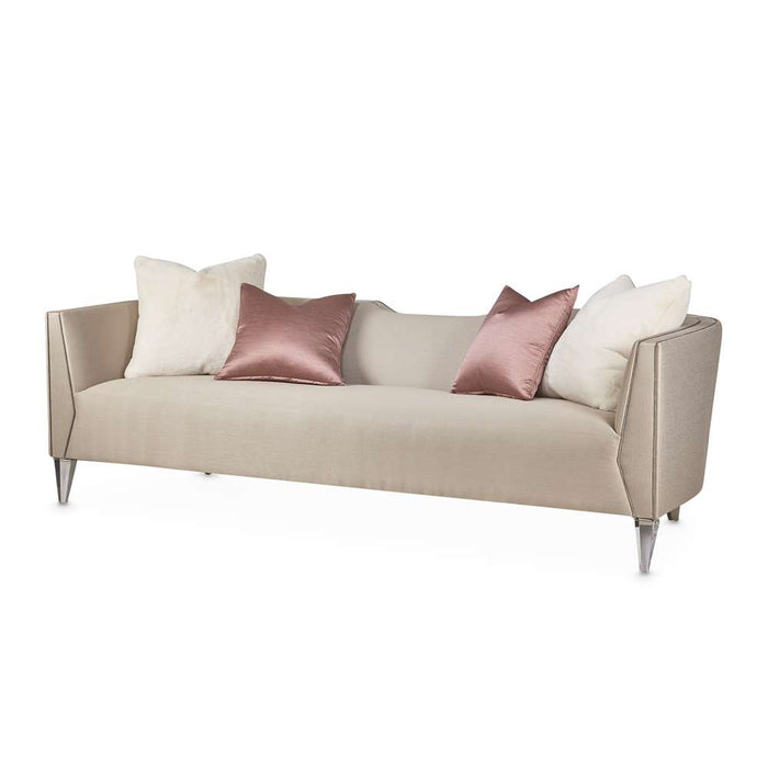 AICO Furniture - Linea"Sofa Metallic in Silver Mist - NLRU-LNEA815-MTL-823 - GreatFurnitureDeal