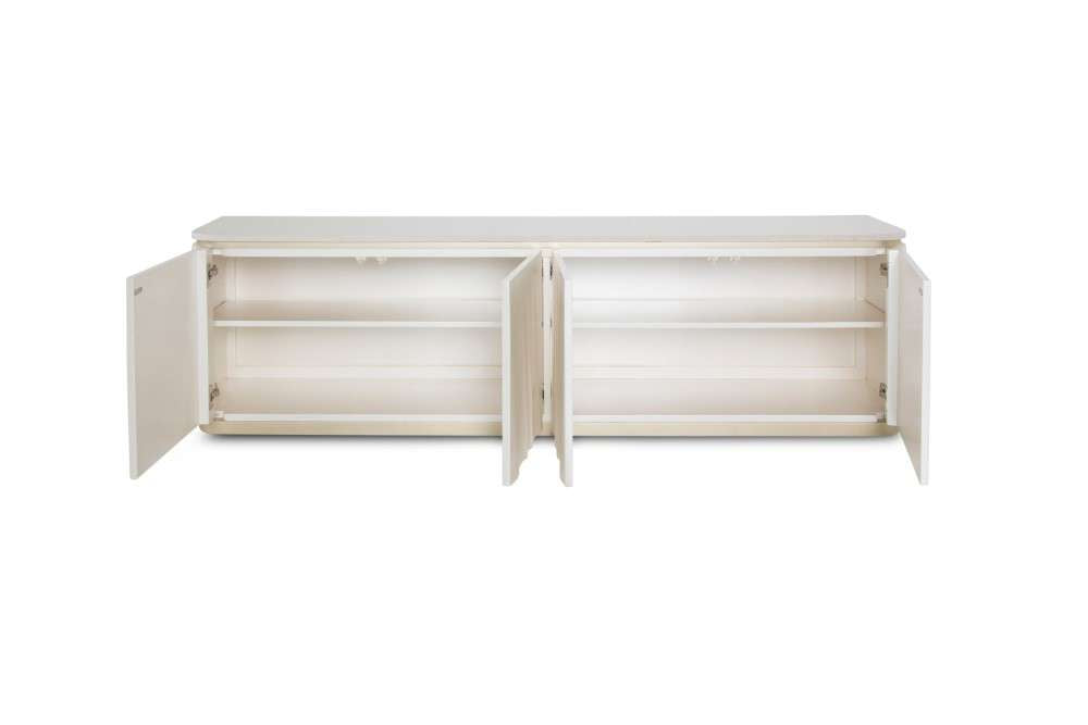 AICO Furniture - London Place"Media Cabinet"Creamy Pearl - N9004081-112