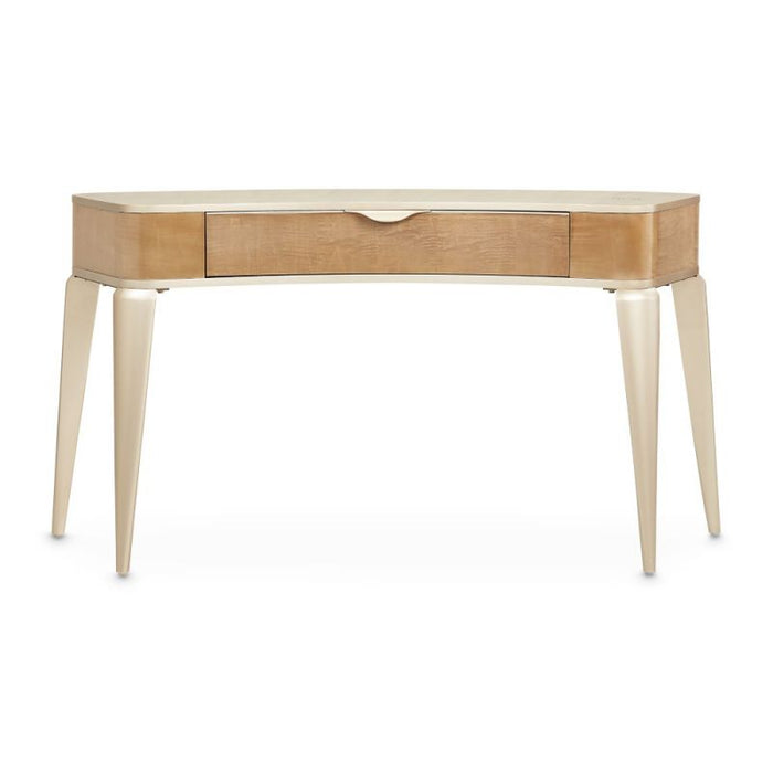 AICO Furniture - Malibu Crest Vanity/Writing Desk W/Mirror in Blush - N9007058-68-131