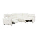 AICO Furniture - Mia Bella Verona 5-Piece Sectional Sofa in Snow - MBLP-VRNA-WHT-5PCSET - GreatFurnitureDeal