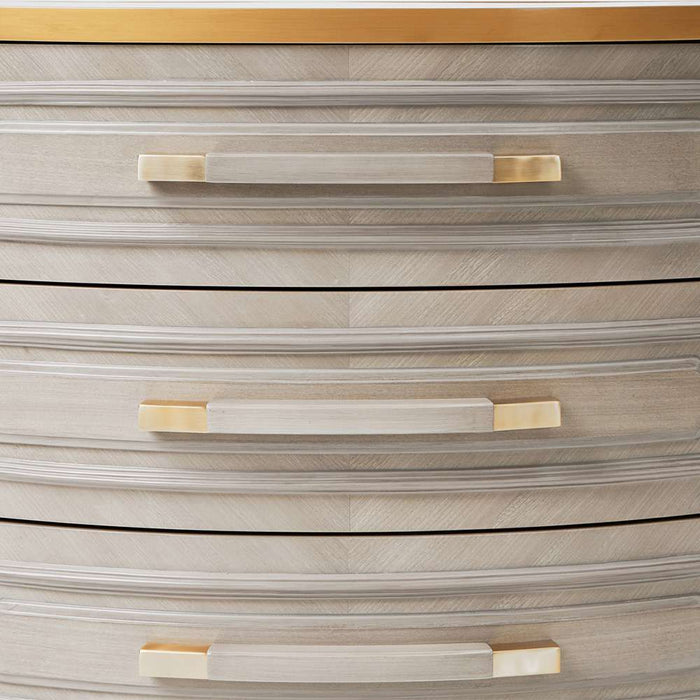 AICO Furniture - St.Charles 3 Drawer Nightstand in Dove Gray - 9088040-803 - GreatFurnitureDeal