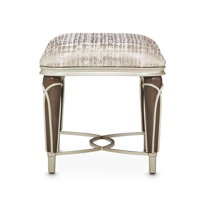 AICO Furniture - Villa Cherie Ottoman in Hazelnut - N9008875-BISQU-410 - GreatFurnitureDeal
