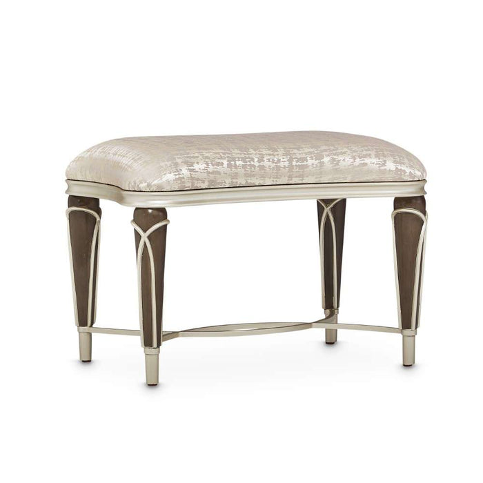 AICO Furniture - Villa Cherie Ottoman in Hazelnut - N9008875-BISQU-410