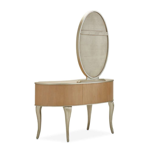AICO Furniture - Villa Cherie Vanity Desk with Mirror in Caramel - N9008000VAN2-134 - GreatFurnitureDeal