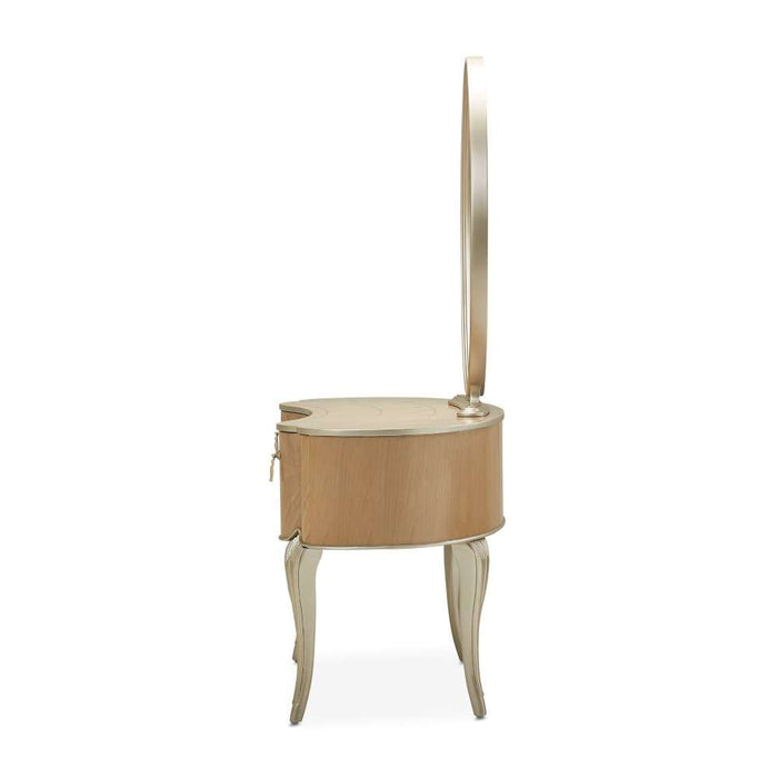 AICO Furniture - Villa Cherie Vanity Desk with Mirror in Caramel - N9008000VAN2-134