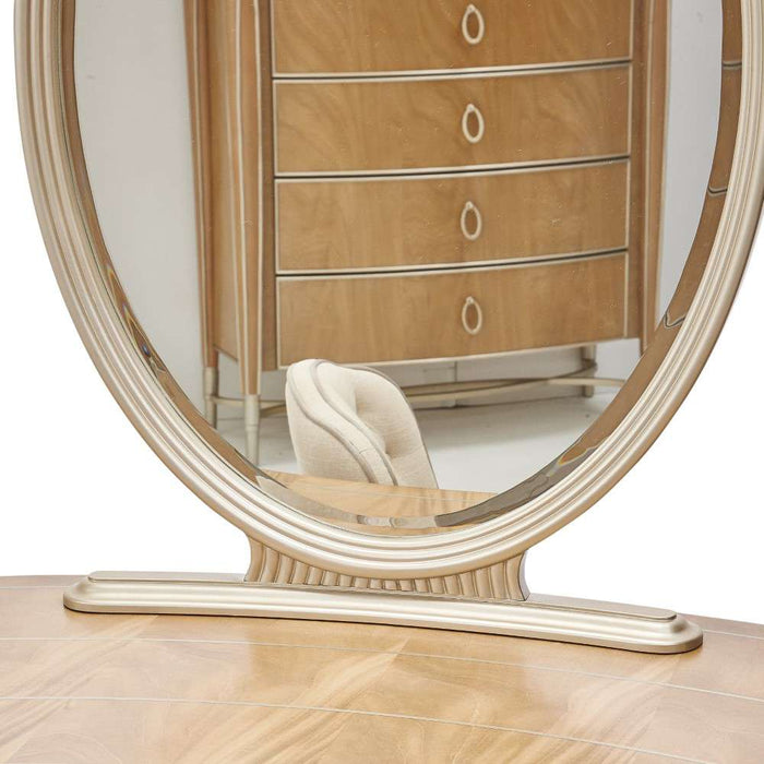 AICO Furniture - Villa Cherie Vanity Desk with Mirror in Caramel - N9008000VAN2-134 - GreatFurnitureDeal