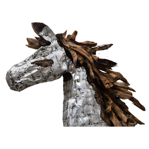 AICO Furniture - Discoveries Wood Crafted Horse w/ Aluminum Body - ACF-ARF-HORSE-004 - GreatFurnitureDeal