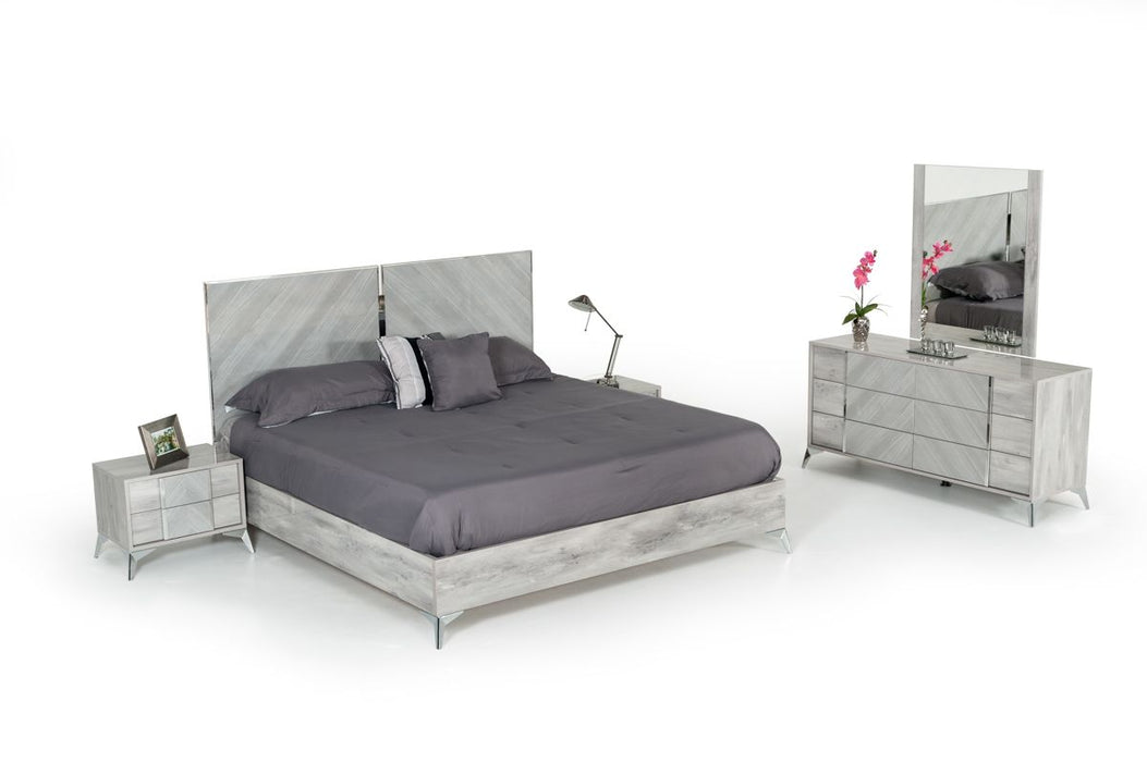 VIG Furniture - Nova Domus Alexa Italian Modern Grey Eastern King Bed - VGACALEXA-BED-EK - GreatFurnitureDeal