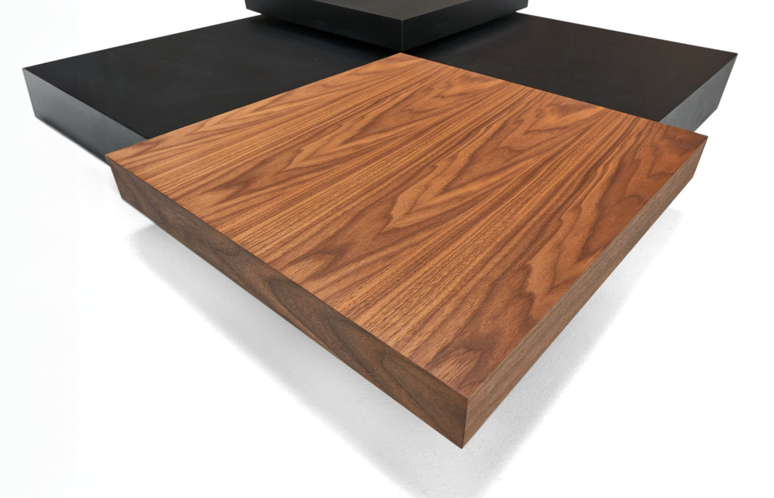 VIG Furniture - Modrest Ambry Modern Walnut and Flat Black Coffee Table - VGBB-MH1412-FB