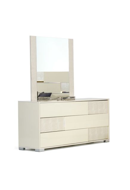 VIG Furniture - Modrest Monza Italian Modern Beige Mirror - VGACANCONA-MIR-BGE