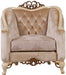 European Furniture - Angelica Chair in Beige & Gold - 45350-C - GreatFurnitureDeal