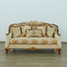 European Furniture - Angelica II Loveseat in Wood and Gold Leafs - 45354-L - GreatFurnitureDeal