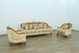 European Furniture - Angelica II Loveseat in Wood and Gold Leafs - 45354-L - GreatFurnitureDeal