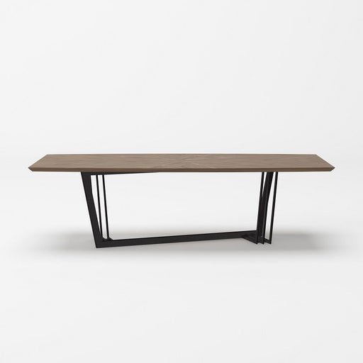 VIG Furniture - Modrest Gilroy Modern Walnut and Black Dining Table - VGBB-MI2003T-WAL-B-DT - GreatFurnitureDeal