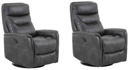 Parker Living - Gemini Power Swivel Glider Recliner in Flint (Set of 2) - MGEM#812GSPB-2-FLI - GreatFurnitureDeal