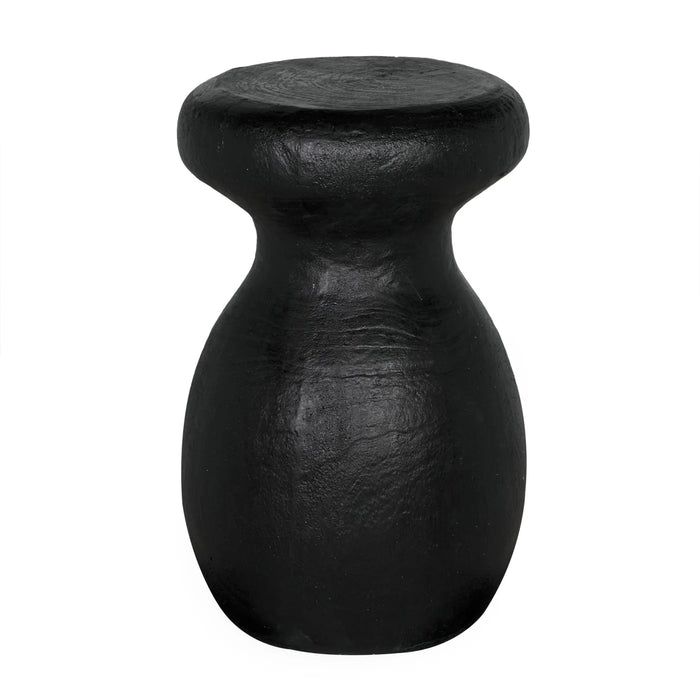 NOIR Furniture - Samson Stool/Side Table in Black Burnt Resin - AR-306BBF - GreatFurnitureDeal