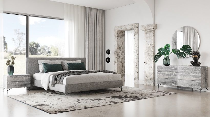 VIG Furniture - Nova Domus Aria Italian Modern Multi Grey with texture Nightstand - VGAC-ARIA-NS - GreatFurnitureDeal